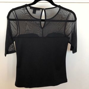 Black Mesh Top